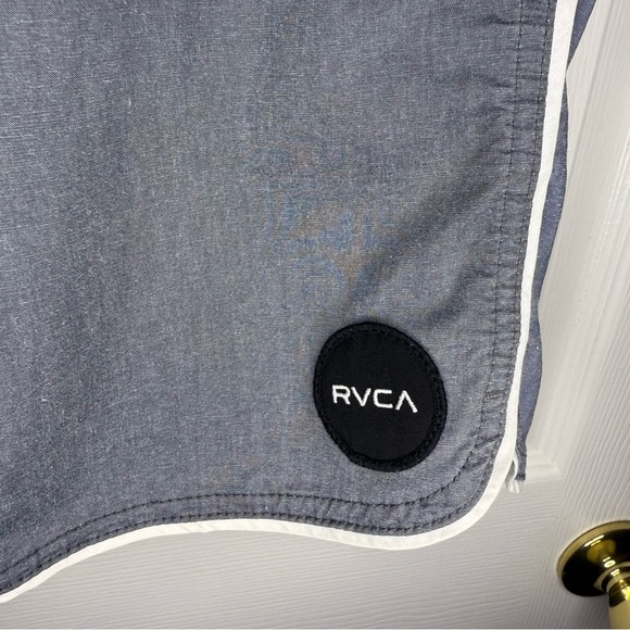 RVCA Men's Swim Board Shorts - Blue and Gray Size 34 Waist GUC - Picture 2 of 7